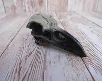 Raven/Crow Skull Brooch Bird Skull Goth Raven Dark Jewelry Resin
