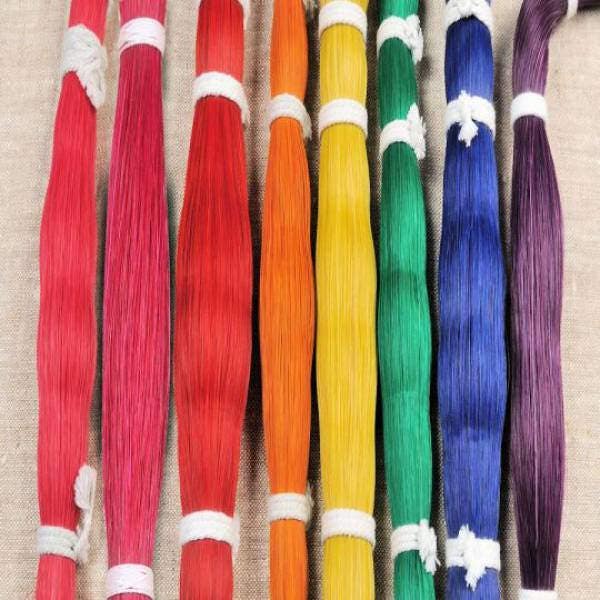 1 oz  Dyed Horsehair Horse hair Natural Quality Crafts Pow Wow  Regalia Leather craft  Rainbow Choice of Colors