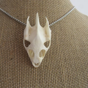Red Slider Turtle  Skull Necklace Bone  Animal Bone Jewelry