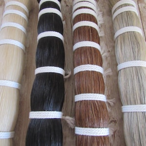 1 onza de crin de caballo de calidad natural, cuero de caballo, artesanías tribales, Regalia, elija el color