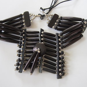 Collier ras de cou en os de buffle Tour de cou en os de buffle