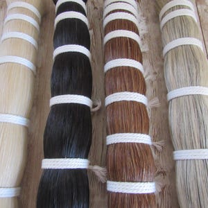 Pacchetto combinato di crine di cavallo da 1/4 di libbra, crine di cavallo naturale di qualità, pelle, artigianato tribale, regalia, tutti e 4 i colori