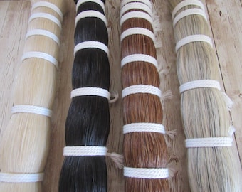 1/4ポンドの馬毛コンボバンドル。高品質の天然馬毛レザー。部族の工芸品。全4色。