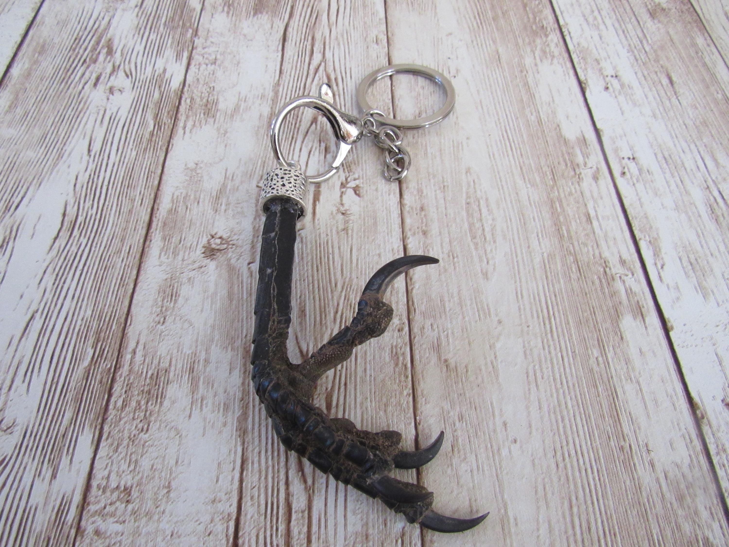 Talosn Key Chain Real Crow Foot/talon Claw Keychain Bird Feet Animal Bone Jewelry - Etsy