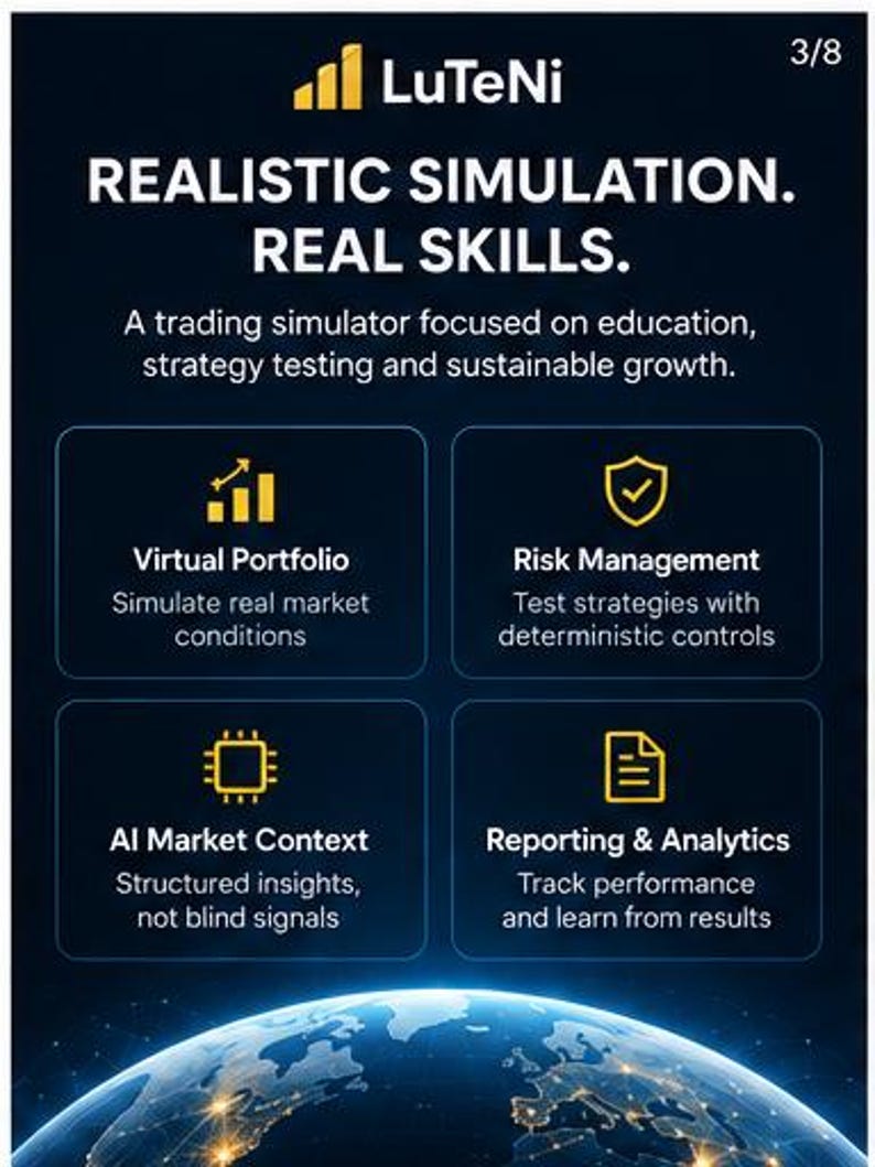 Ritplan för AI-handelssimulator | Utveckling av Fintech-appar för Android + iOS | Specifikationer för AI-verksamhet och produkt bild 3