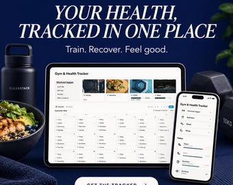 Fitness Tracker Notion Template | Gym And Health Planner | Workout, Sleep & Nutrition Log | Digital Download