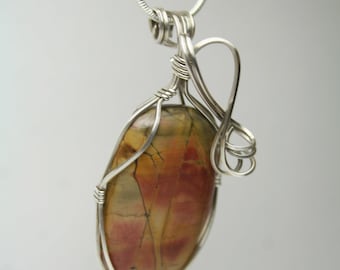 Multi-Color Picasso Jasper Pendant Necklace
