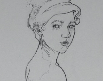 Alethea - Dibujo a lápiz de grafito