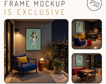 15 mockups van industriële speelgoedsteenframes, 2:3 poster PSD-bundel (digitale download)