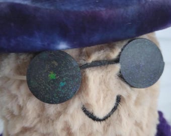 Galaxy Effect Round Pretend Sun Glasses For Jelly Peanut Bean and Other Similar Plushies