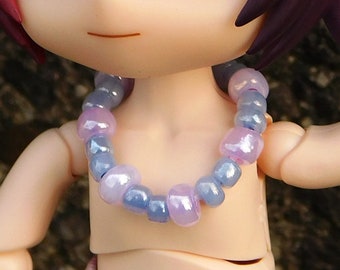 Mother's Pearls Tiny Seed Bead Doll Necklace  -  Fits Obitsu 11 , Obitsuroid, Nendoroid Dolls & Other Small BJD Dolls