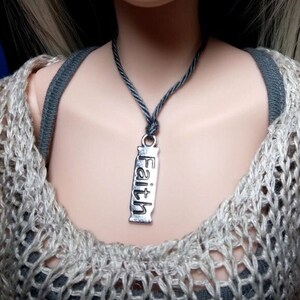 1/3 Scale BJD Smartdoll Sized Faith Charm Necklace - Pendant Necklace -Smart BJD doll Jewelry