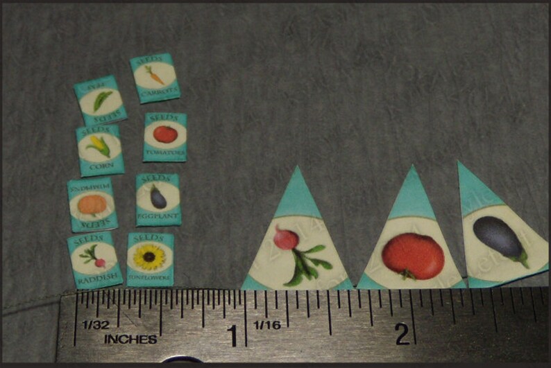DIY Printable Dollhouse Miniature Garden Seed Packets and | Etsy