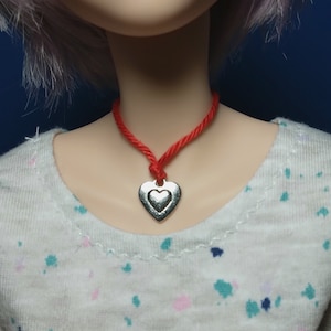 1/3 Scale BJD Smartdoll Sized Small Heart Charm Necklace - Pendant Necklace -Smart BJD doll Jewelry