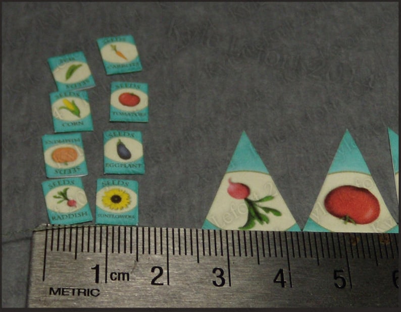 DIY Printable Dollhouse Miniature Garden Seed Packets and | Etsy