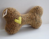 Brown Plush Squeaky Bone for Pups