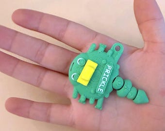 Llavero antiestrés con forma de lagarto cornudo, juguete articulado impreso en 3D de Texas para niños