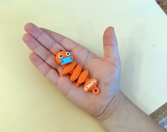 Llavero antiestrés de armadillo, juguete articulado de Texas impreso en 3D para niños