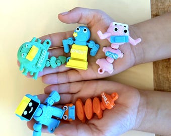 Juego de 5 llaveros antiestrés con forma de animales de Texas, juguetes articulados impresos en 3D.