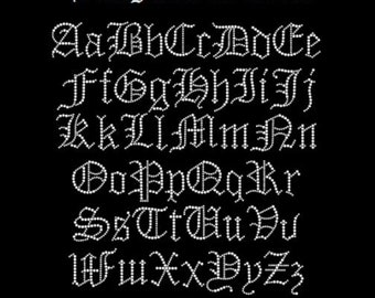 新品ファットランクN.OLD ENGLISH LOGO RHINE STONE Old English Hot Fix Letters, Old English Font, Old English