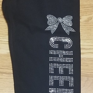 Cheerleader rhinestones for sweat pants, rhinestone cheer bling, DIY Iron on