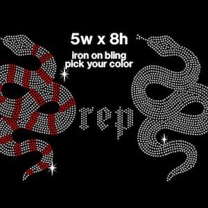 Snake-Custom iron on, Rhinestone iron on template, Snake rhinestone iron on transfer, reputation snakes bling iron on, bling patch