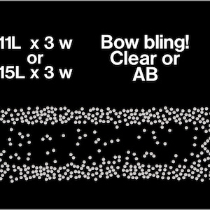 Rhinestones for bows, Side scatter Rhinestone bow strips ,Iron on rhinestone strips for bows, rhinestone bow strips, bling for bows, tails