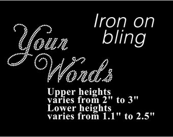 how to write fancy letter Fancy Script rhinestone iron on hotfix transfer, DIY bling. Personalized rhinestone letters, Bejeweled words, bejeweled letters, Bride bling