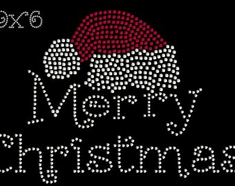 Merry Christmas bling shirts, bling tee, DIY Christmas rhinestone iron on, bedazzled Christmas shirts,