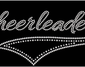 Cheerleader rhinestone transfers, Cheer rhinestone iron on