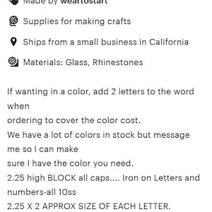 BLOCK rhinestone iron on hotfix transfer, Bling Letters, Hotfix Applique, Personalized rhinestone letters,custom bling words,bling numbers, zdjęcie 2