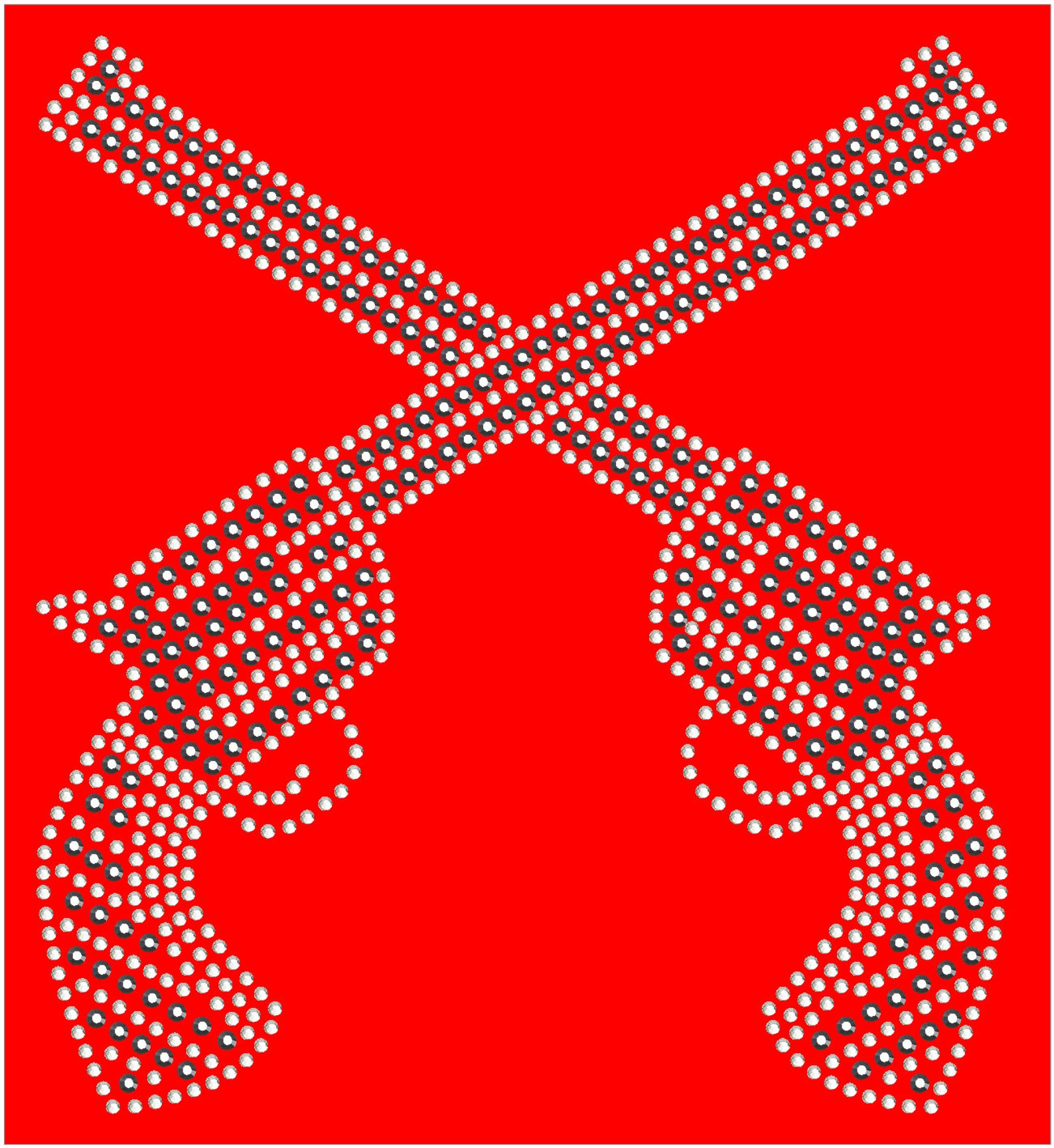 Top Gun Rhinestone Transfer Gun Rhinestone Transfer, Crossing Pistol Guns Hot Fix Iron on ...