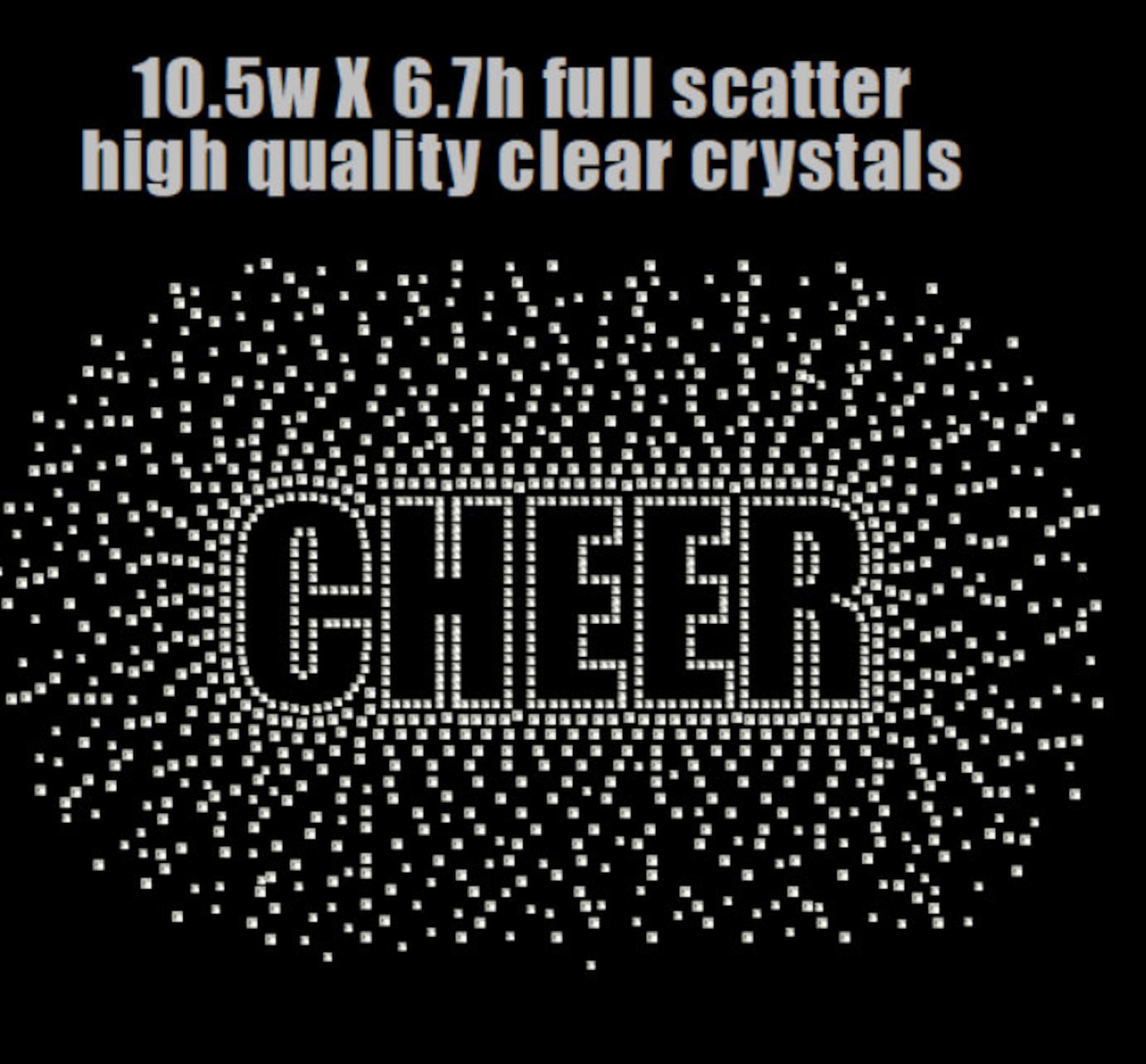 Cheer Scattered Rhinestone Iron on Template. Coach Bling, Custom Name ...