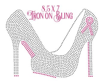 Heals with cancer ribbon iron on transfer,cancer ribbon iron on template, cancer  transfer, bling cancer iron on decal, bejeweled, bedazzle