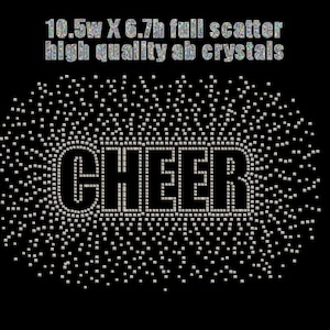 Cheer Scattered Rhinestone Iron on Template. Coach Bling, Custom Name ...