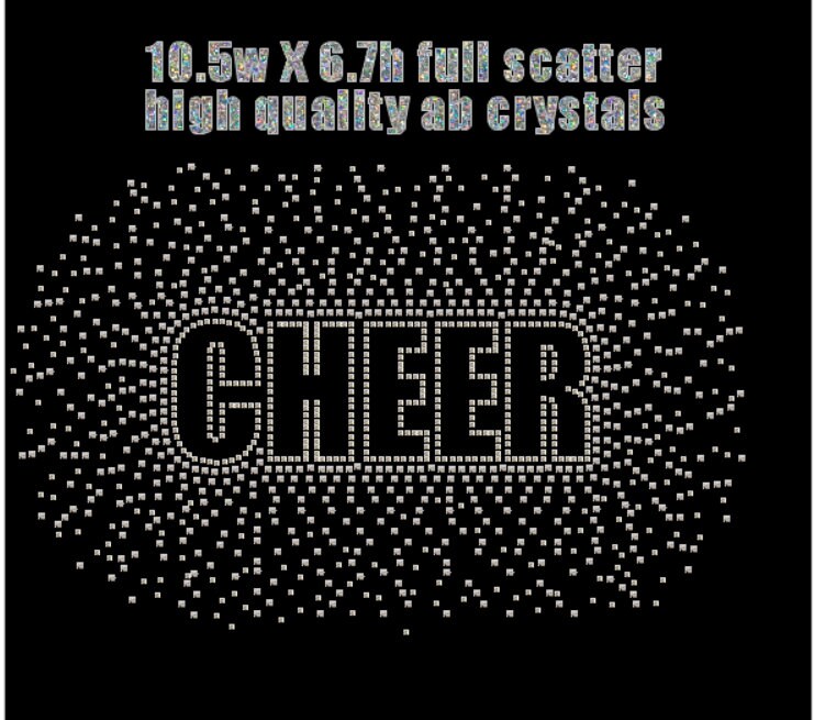 Cheer Scattered Rhinestone Iron on Template. Coach Bling, Custom Name ...
