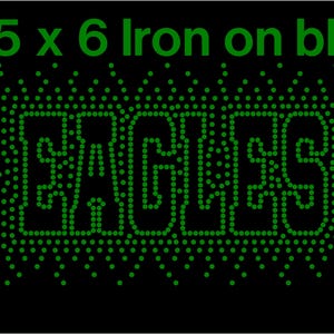 Scatter rhinestone Eagles iron on bling, Rhinestone eagle head, eagle transfer, template, bedazzled, bejeweled decal, spatter rhinestone