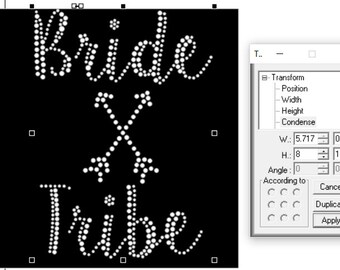 Bride Tribe rhinestone iron on, Bride bling, bride tribe iron on decal