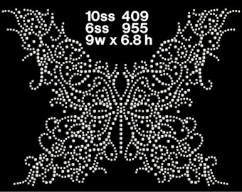 Butterfly rhinestone iron on, Or Butterfly bling tee,  DIY iron on bling, butterfly spangles, iron on patch, iron on decal