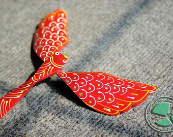 SET of 5 Handmade Self Balancing Bamboo Bird - Painted/ Unpainted - READY to SHIP