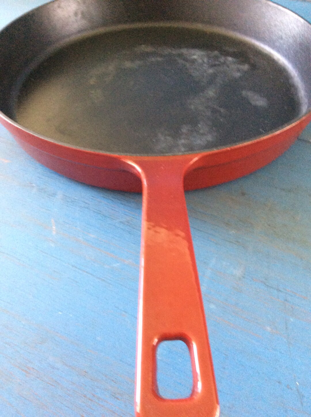 Cast Iron Skillet, Cast Iron Pan, Midcentury Cast Iron, Rusty/ Burgundy Color Cast Iron. Etsy