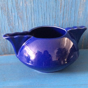 Dishes. Creamer Royal blue, Midcentury creamer, art decor design creamer.