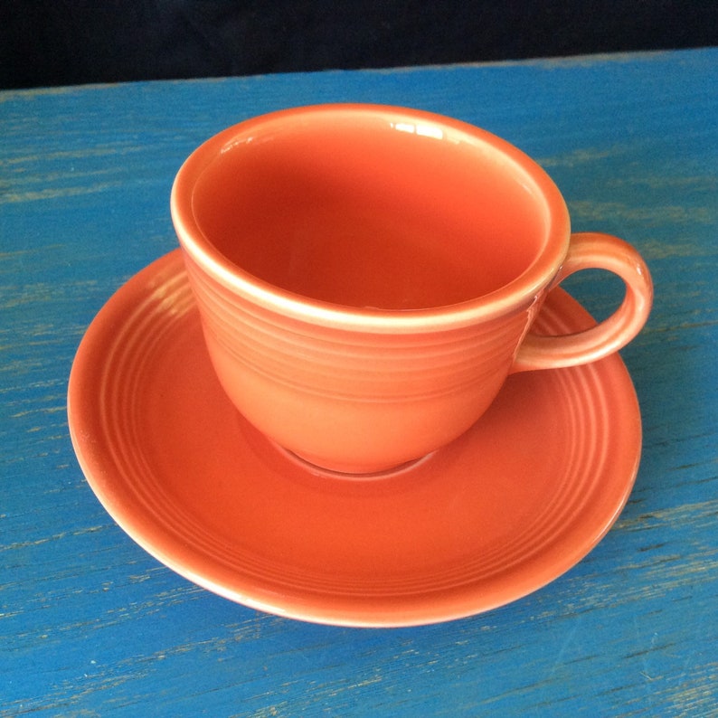 Fiesta Ware Tea Cup Set .fiestaware . Midcentury Dishes Etsy