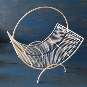Magazine rack. Vintage magazine rack, metal magazine rack, mid century magazine rack