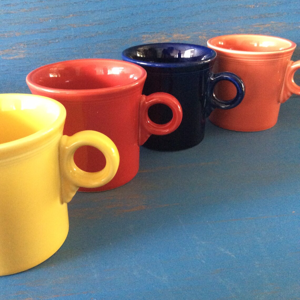 Fiesta coffee cups colorful Fiesta coffee mugs midcentury Etsy
