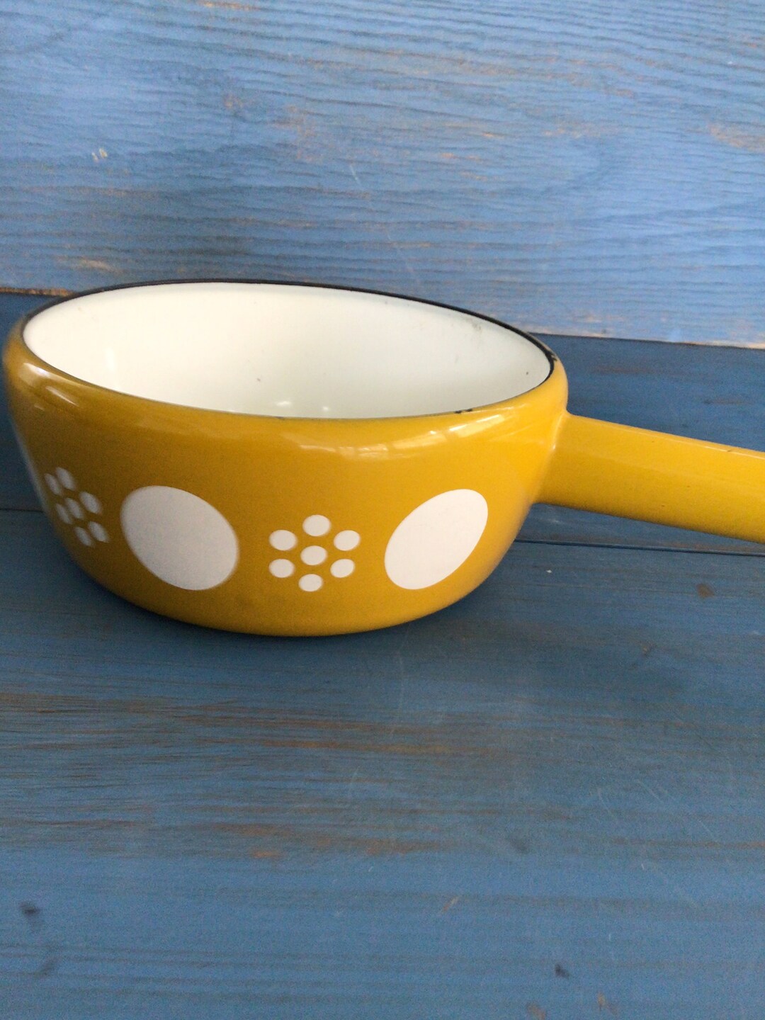 Enamel. Vintage Fondue Pot Swiss Perk Polka Dot. Etsy