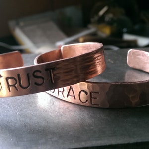 Personalized copper cuff