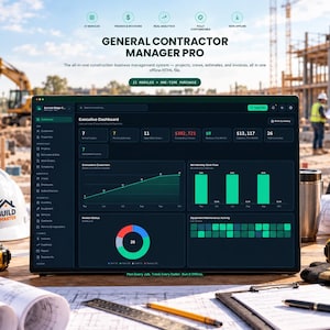 General Contractor Manager Pro, Sistema de Gestão de Construção Offline em HTML, Projetos, Orçamentos, CRM e Ordens de Serviço