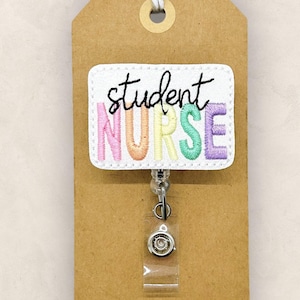 Student Nurse Badge Reel, Future Nurse Badge Reel, Med Student Gift, Nurse Badge Clip, Retractable ID Badge Holder, Badge Buddy, Name Pull