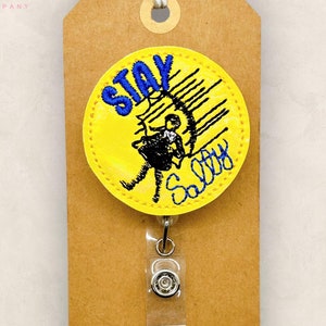 Stay Salty Badge Reel, Sarcastic Badge Reel, Funny Badge Holder, Nurse Badge Clip, Teacher Lanyard, Coworker Gift, Retractable ID Holder